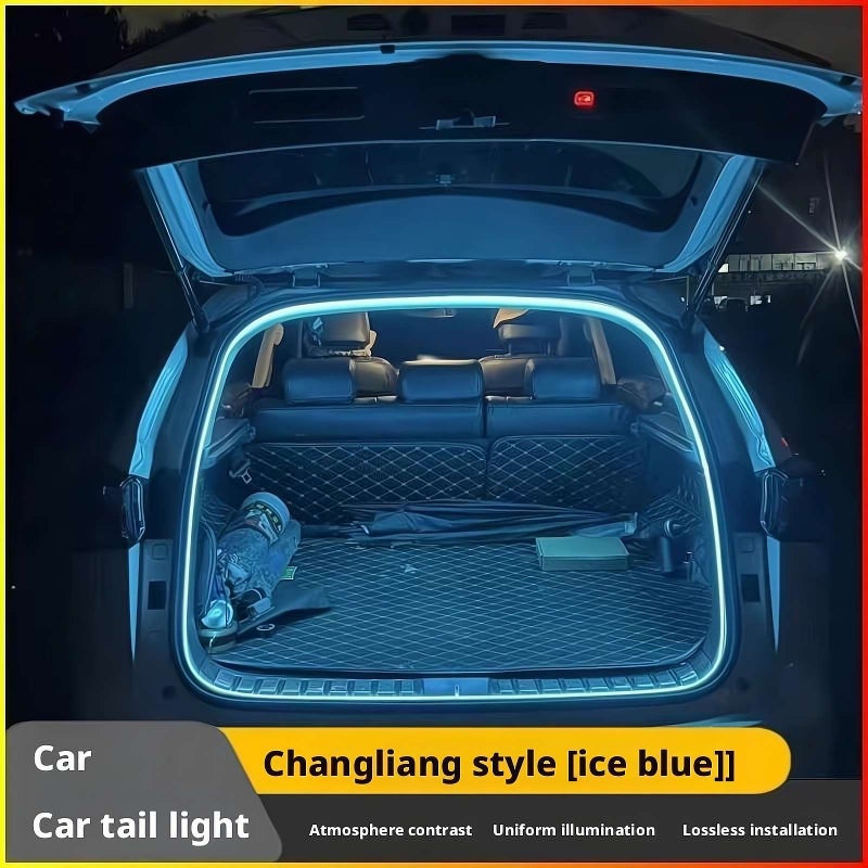 Dynamic Flowing Car Trunk Light Strip, Flexible Universal Trunk Led Light Strip, Trunks LED Light Strips for Car Cargo Area or Interior Illumination Decoration (Blue 2M) - Image 2